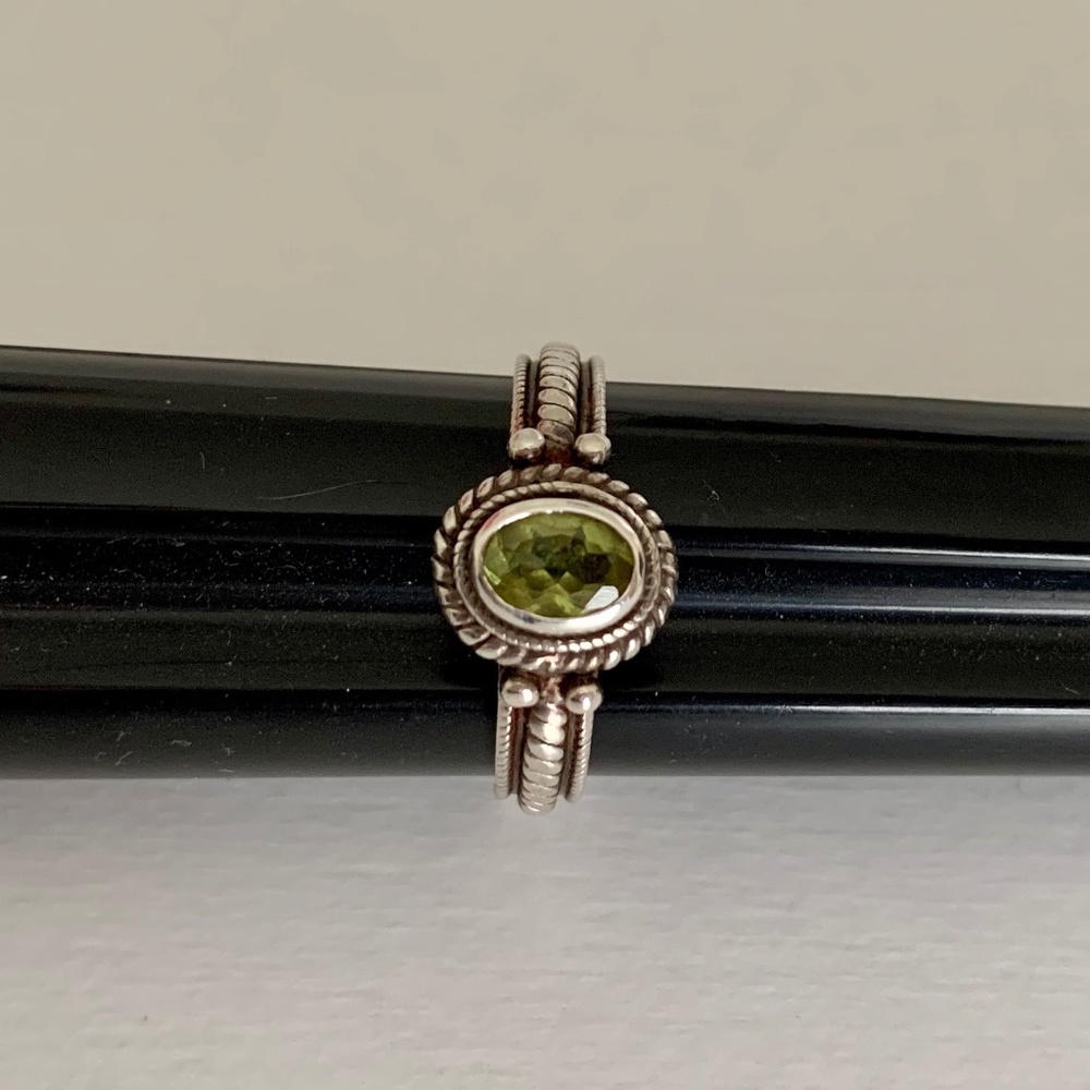 Sterling Silver and Peridot Ring
